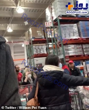 درگیری مردم آمریکا باهم در مراکز خرید در پی شیوع کرونا +عکس