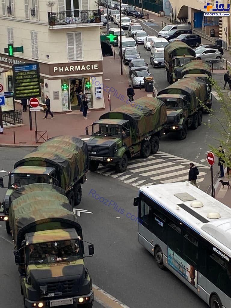 عکس/حضور نیروهای نظامی در خیابان‌های فرانسه