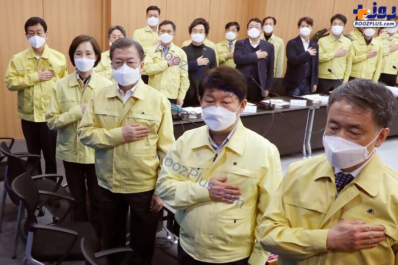 عکس/ جلسه‌ی حل بحران کرونا در کره جنوبی