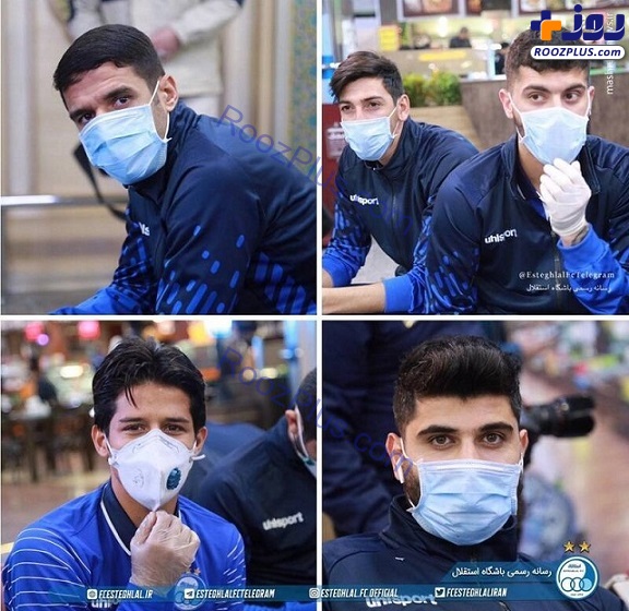 عکس/ حضور استقلالی‌ها در فرودگاه با ماسک
