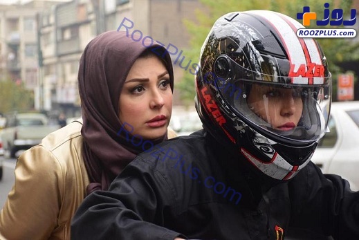 موتورسواری سحر قریشی در خیابان های تهران +عکس