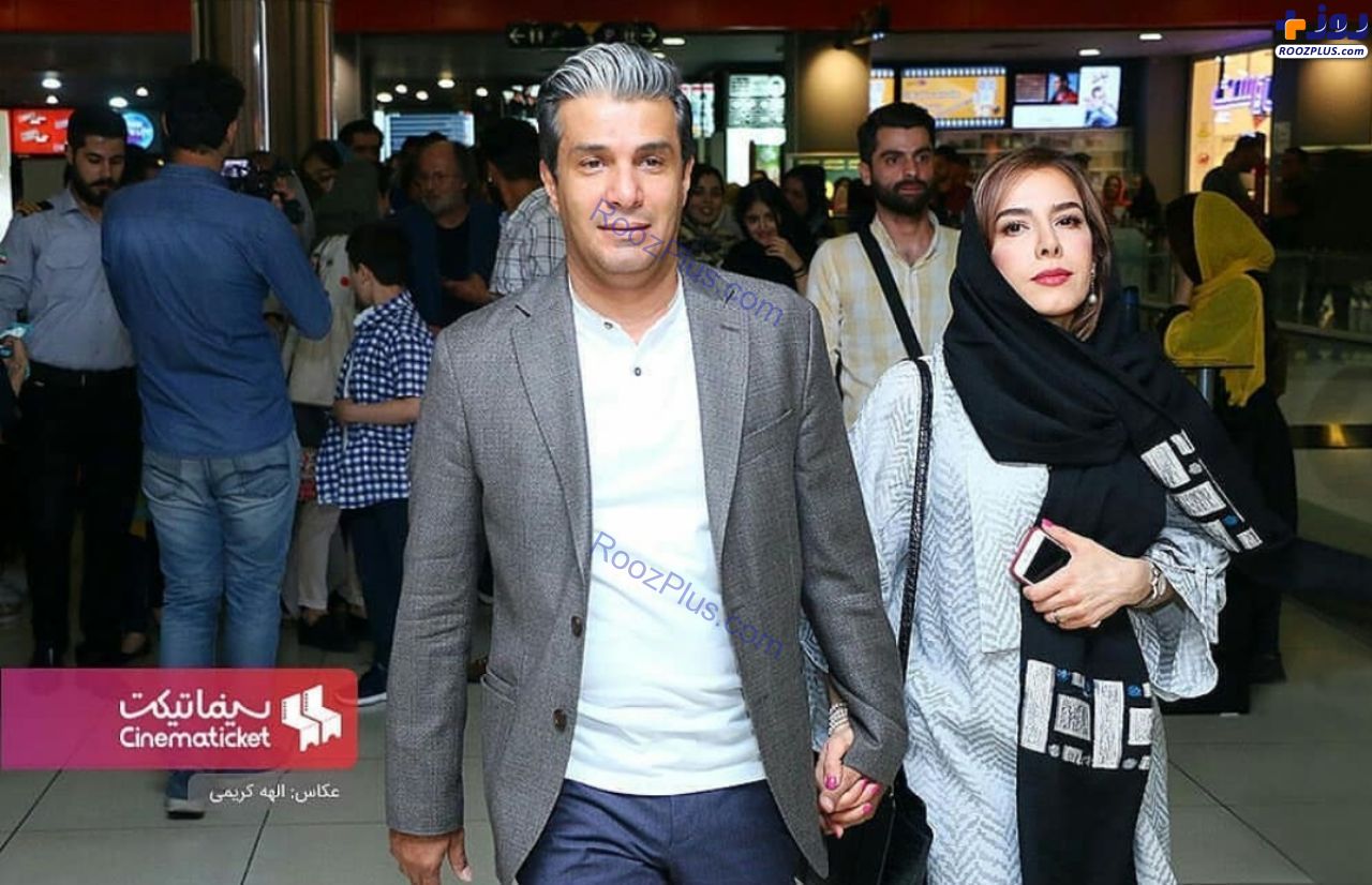 آریا عظیمی نژاد و همسرش در اکران مردمی فیلم خانه دیگری +عکس