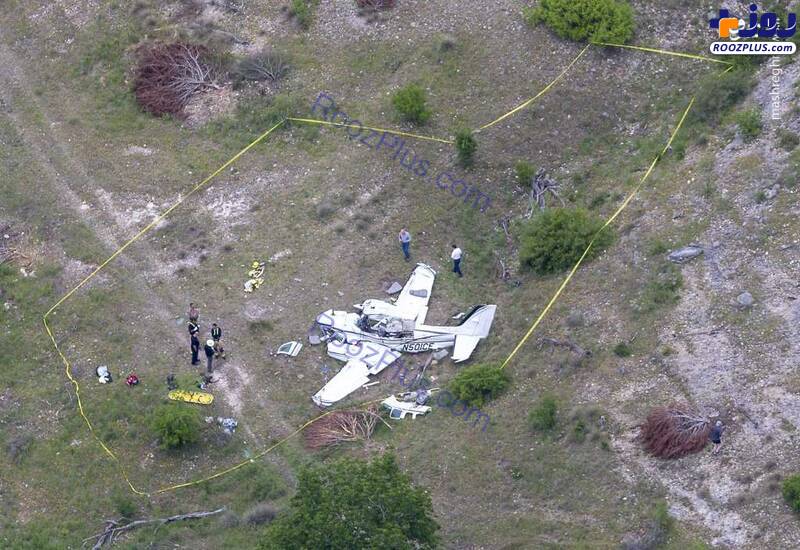 عکس/سقوط مرگبار یک هواپیما در آمریکا