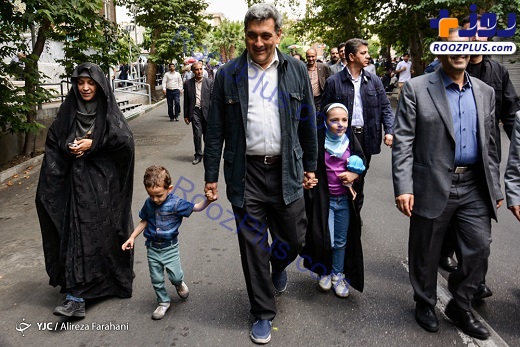 حضور خانوادگی شهردار تهران در راهپیمایی روز قدس + عکس