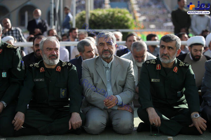 سه فرمانده سپاه در نماز عید فطر +عکس