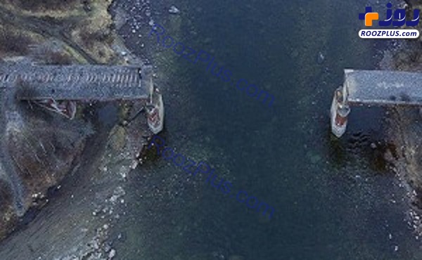 عکس/ ۲۳ متر از یک پل فلزی در روسیه ناپدید شد!
