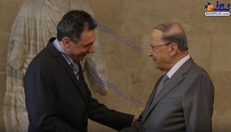 تصویر نزار زاکا در دیدار با رییس جمهور لبنان