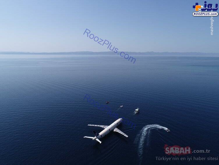 عکس/غرق کردن هواپیمای مسافربری در ترکیه