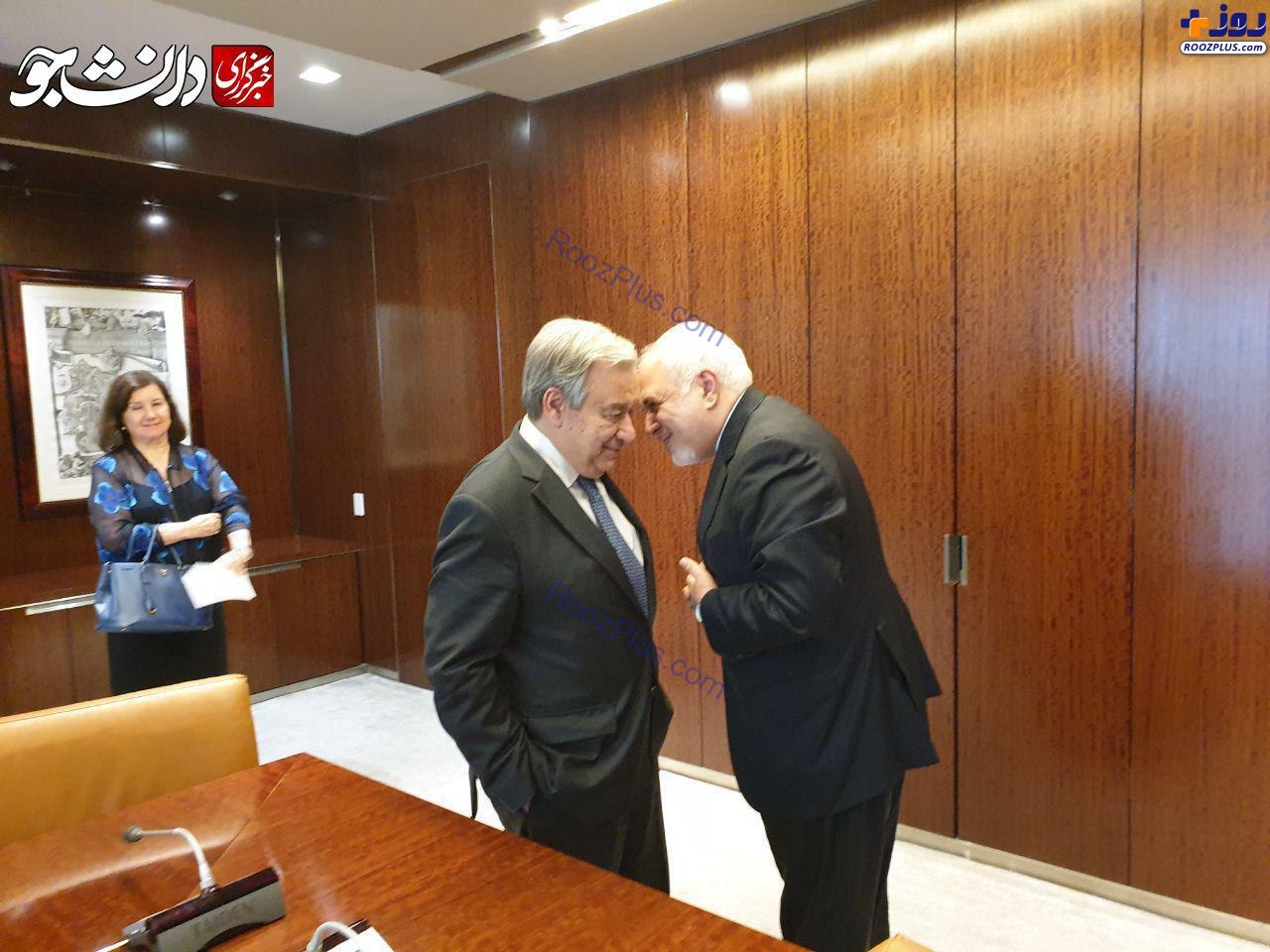 در حاشیه دیدار ظریف و انتونیو گوترش در مقر سازمان ملل متحد +عکس