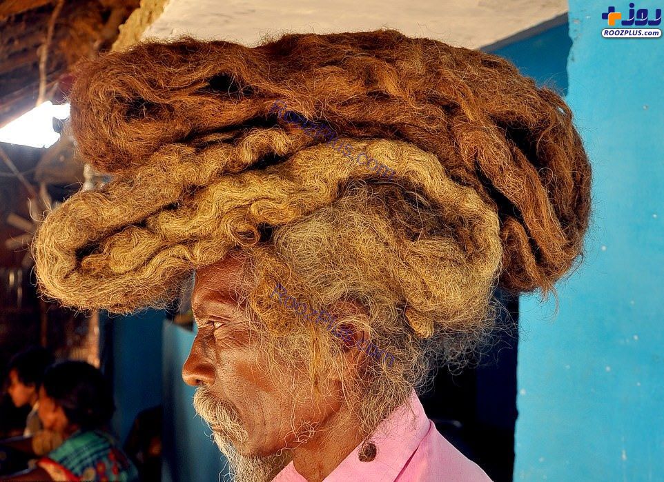 وضعیت عجیب مردی که ۴۰ سال مو‌هایش را کوتاه نکرد +تصاویر