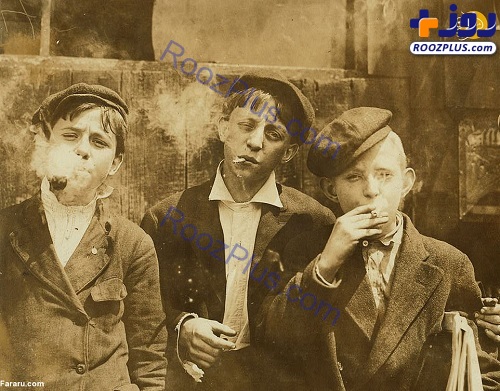 کودکان کار سیگاری ۱۱۰ سال پیش در آمریکا +عكس