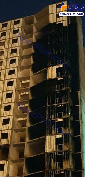آتش سوزی بامدادی در برج ۲۲ طبقه در شرق پایتخت +تصاویر