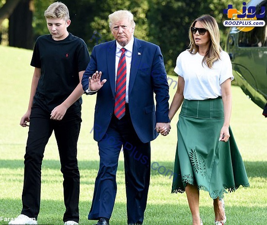 عکس پسر ترامپ در کنار پدر و مادرش خبرساز شد