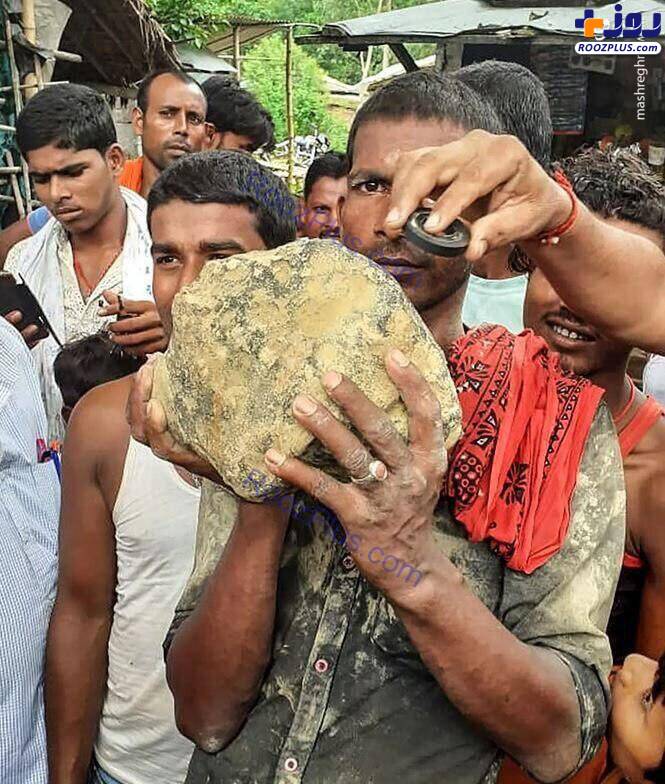 عکس/ سقوط شهاب سنگ ۱۵ کیلویی در هند