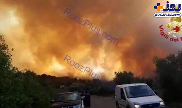 آتش سوزی گسترده در سواحل مدیترانه/تصاویر