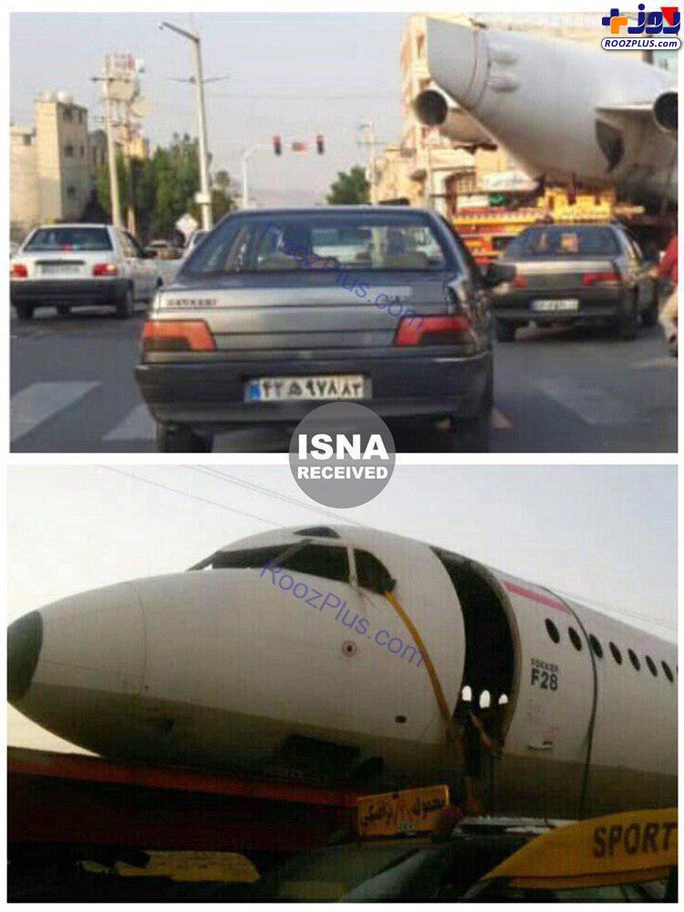 هواپیمایی که امروز از خیابان‌های جهرم گذشت +عکس