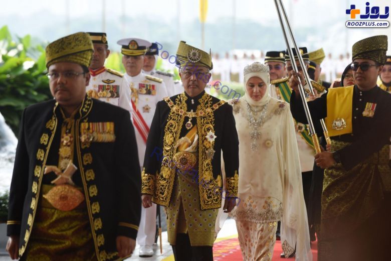 مراسم تاجگذاری پادشاه جدید مالزی + تصاویر