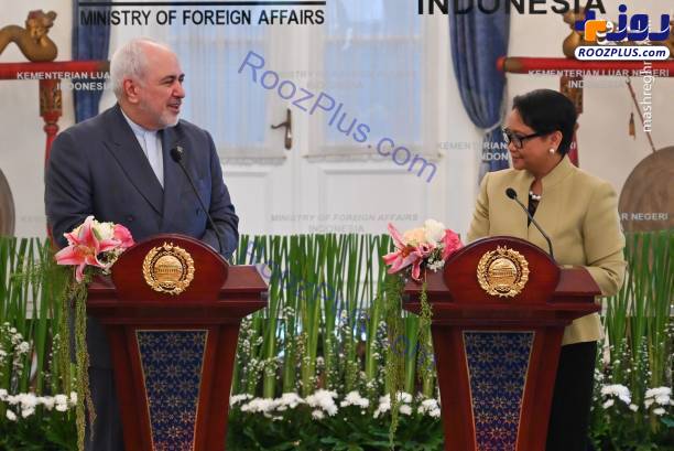 دیدار ظریف با وزیر خارجه اندونزی +عكس