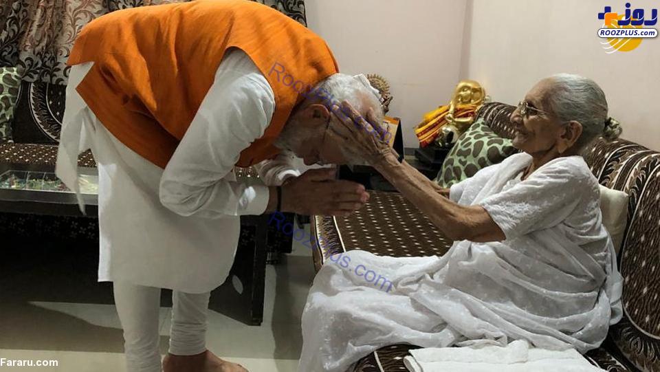 ادای احترام نخست وزیر هند به مادرش+تصاویر