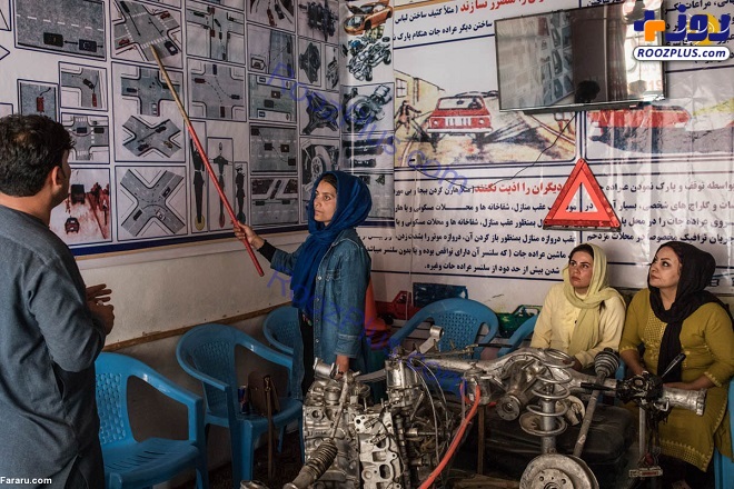 کلاس های آموزش رانندگی زنان افغانستانی +عکس