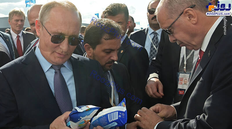 بستنی خوردن پوتین و اردوغان+تصاویر