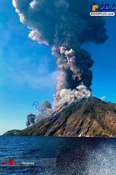 فوران کوه آتشفشان استرومبولی ایتالیا +عکس