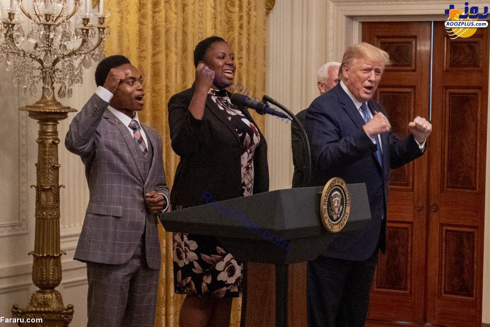 تصاویری از ترامپ میزبان سیاه‌پوستان
