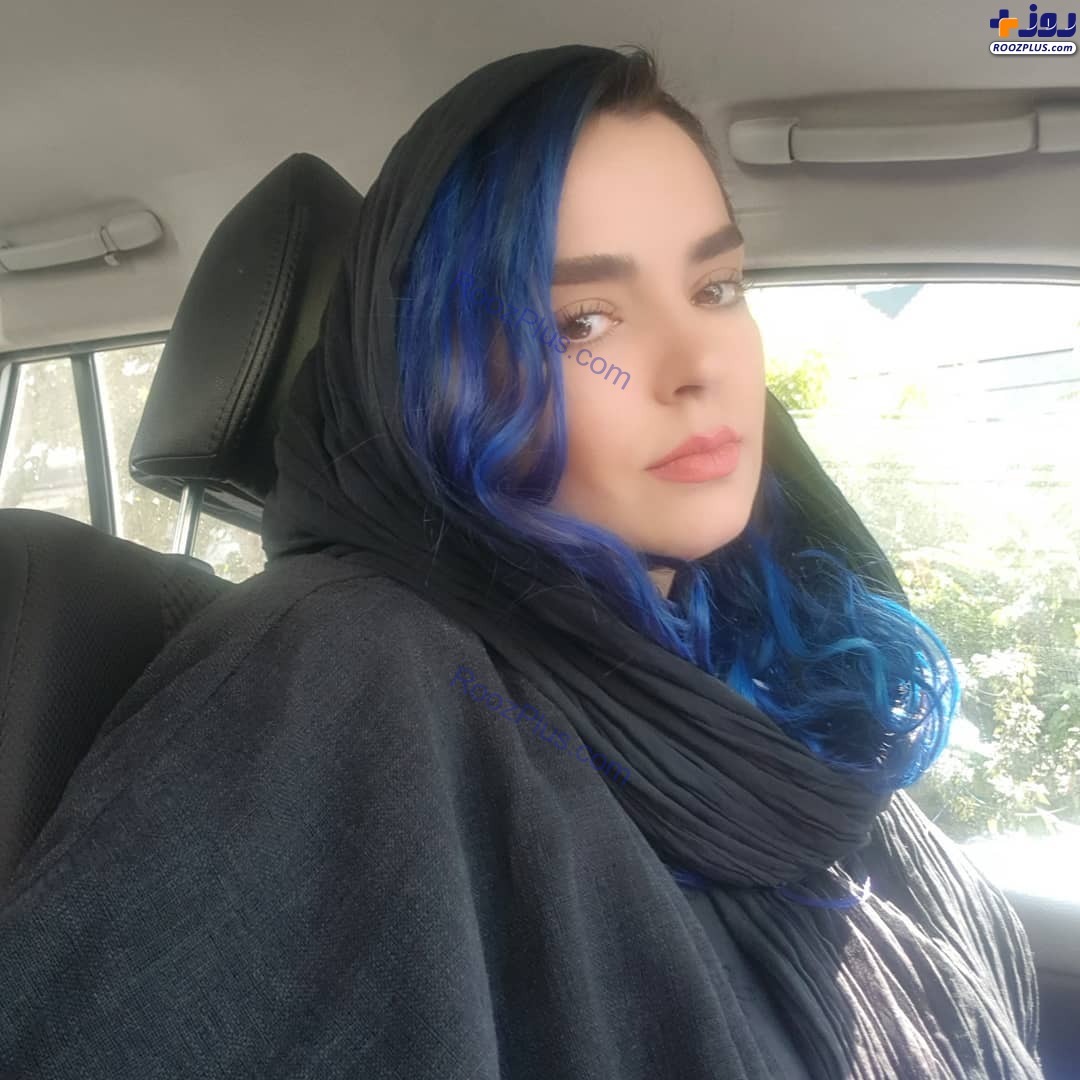 عکس/سپیده خداوردی با موهای آبی