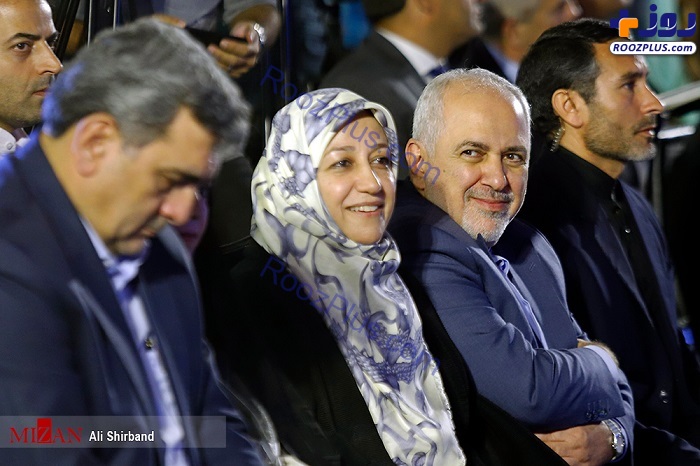 ظریف و همسرش در بزرگداشت روز تهران +عکس