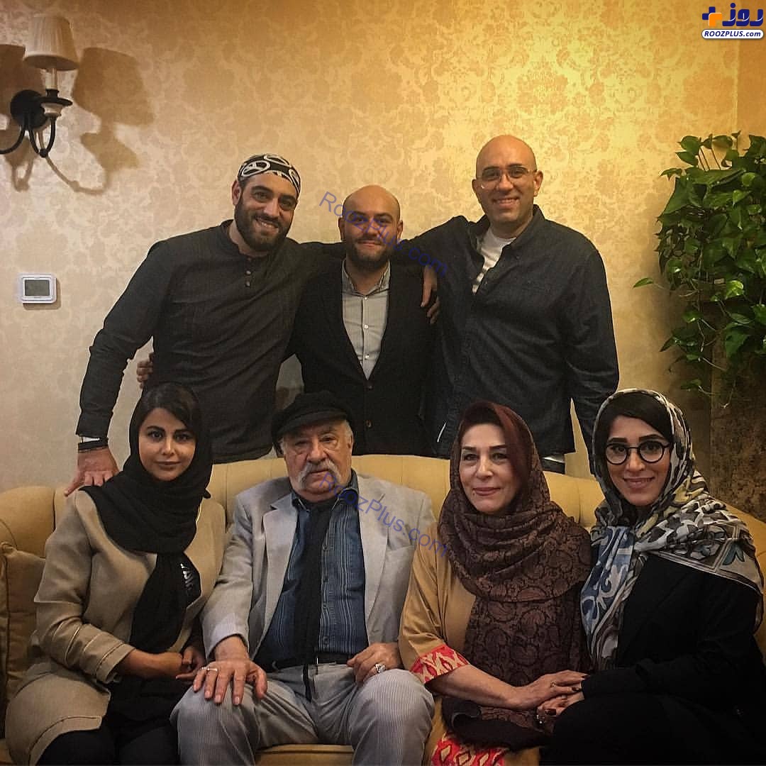 داریوش ارجمند در کنار همه اعضای خانواده اش +عکس