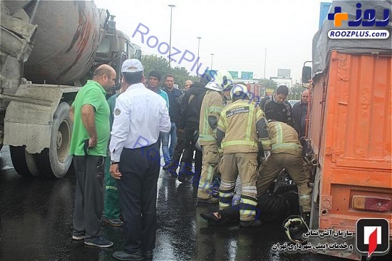 عکس/ باران پاییزی تهران حادثه آفرید