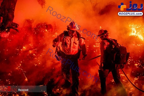 عکس/پیشروی آتش سوزی‌ها در کالیفرنیا