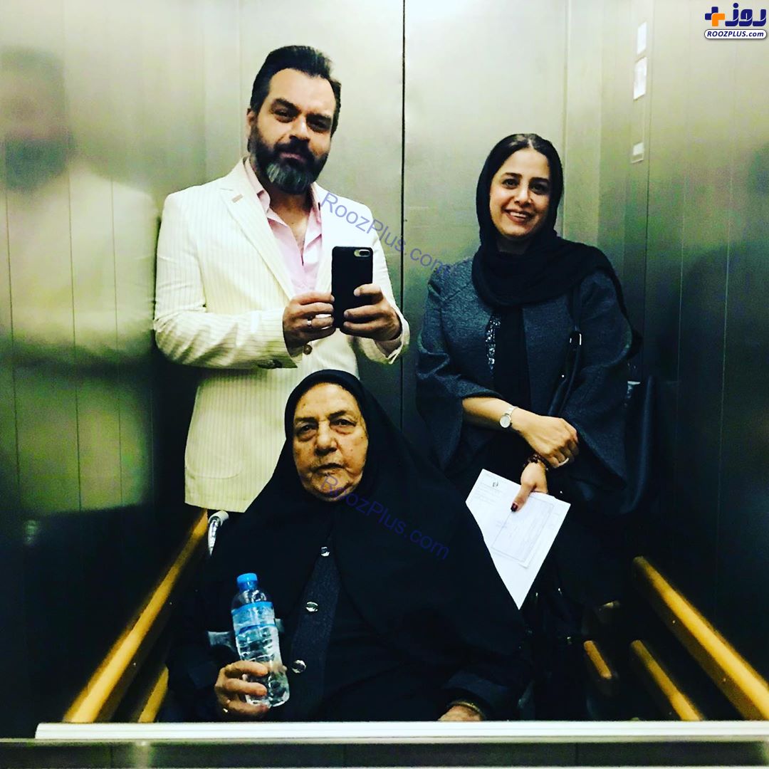 شهرام قائدی زیر سایه مادرش +عکس