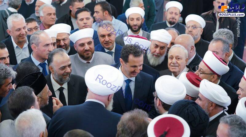 بشار اسد در مسجد«المرابط» دمشق+تصاویر