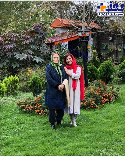 لیلی رشیدی و مادرش در طبیعت زیبای روستا +عکس