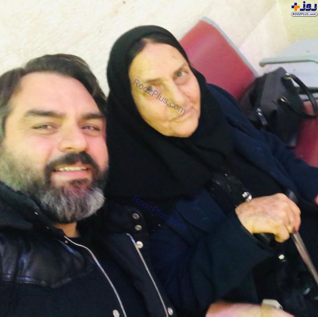 شهرام قائدی در کنار مادرش +عكس