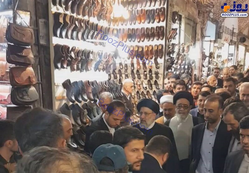 رئیس قوه قضائیه در بازار تبریز +عکس
