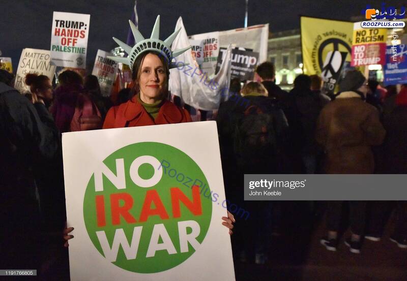 «نه به جنگ با ایران» در تظاهرات انگلیس+تصاویر