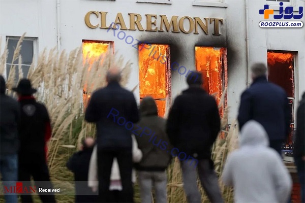 آتش سوزی گسترده در هتل انگلیس +عکس