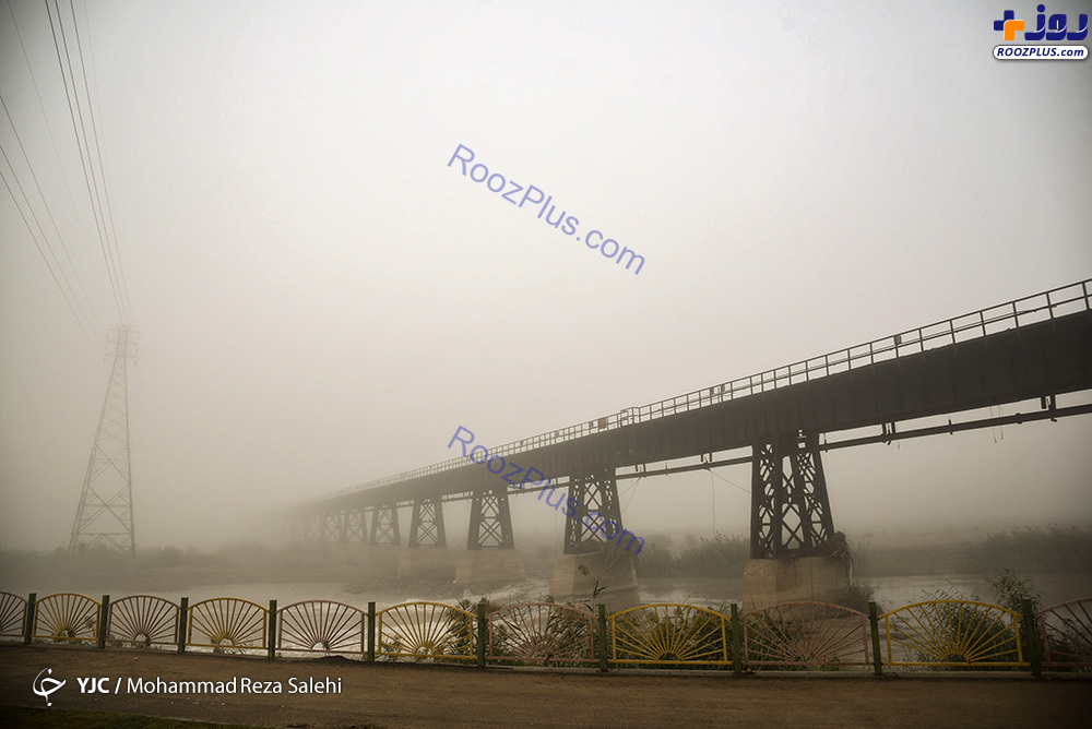 عکس/اهواز در مه شدید