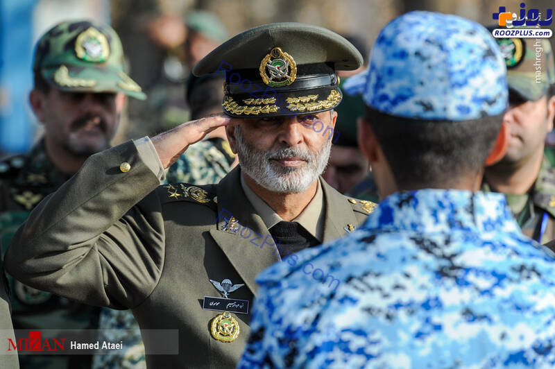 عکس/احترام نظامی سرلشکر موسوی در برابر سرباز