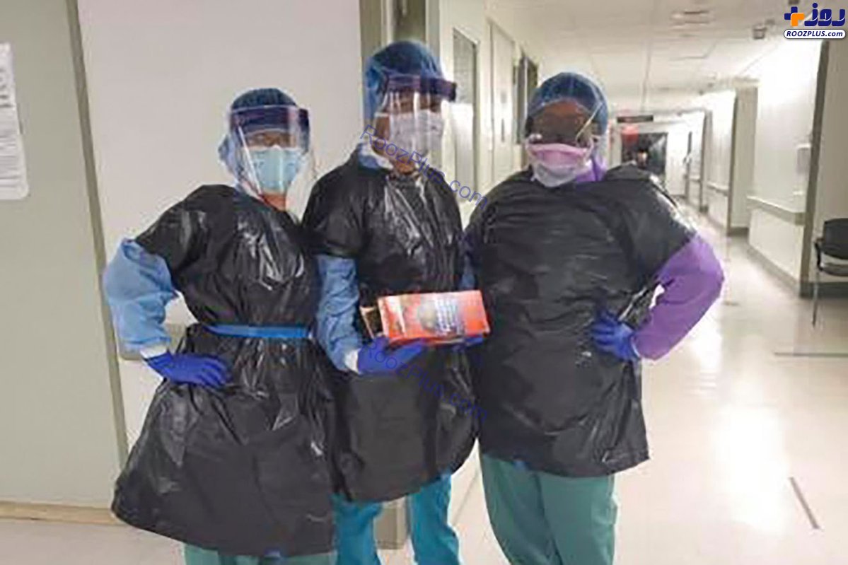 پزشکانی که کیسه زباله برتن کردند! +عکس