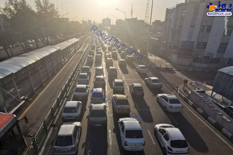ترافیک عجیب در «خیابان آزادی» تهران +عکس