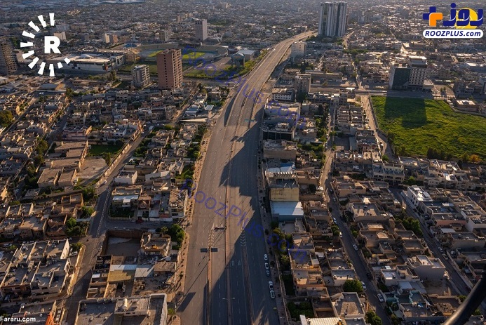 تصاویر هوایی از اربیل پس از مقررات منع تردد