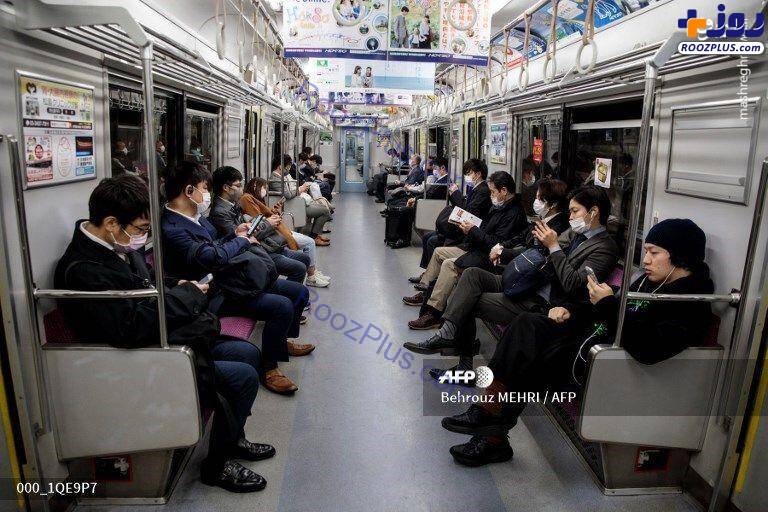 وضعیت متروی ژاپن در ایام کرونایی+تصاویر