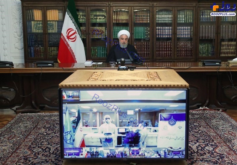 روحانی به دفتر کارش بازگشت +عکس