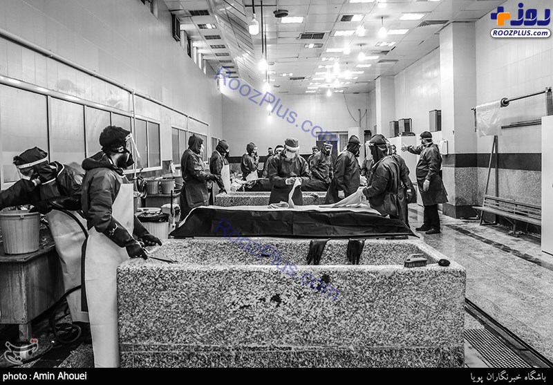 سالن تطهیر متوفیان کرونایی بهشت زهرای تهران +عکس