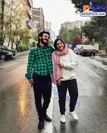 خوشحالی علی شادمان و خواهرش در خیابان/عکس