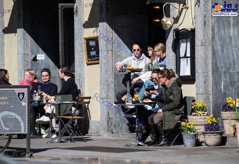 خیابان‌های شلوغ سوئد در روزهای کرونایی+عکس
