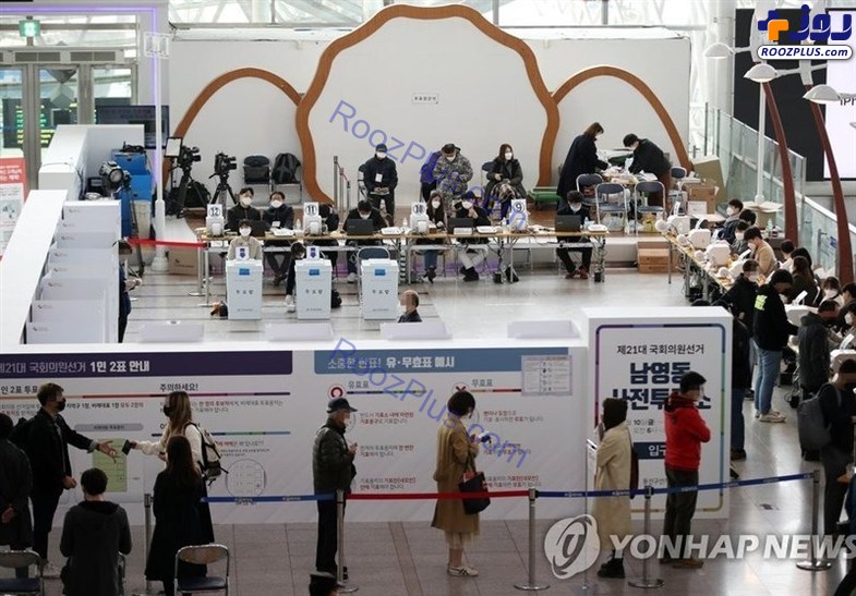 برگزاری انتخابات در کره جنوبی با تدابیر ضدکرونایی +تصاویر